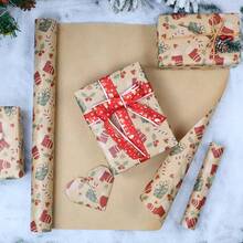 1 Roll Of Christmas Wrapping Paper, 17 Inches X 49 Feet, Winter Glove Pattern, Christmas Gift Box, Birthday Party Decoration Wrapping Paper Roll, Unisex Gift Paper, Christmas Gift Wrapping, Christmas Decorations, Packaging Boxes. - 17in X 49feet - View 7