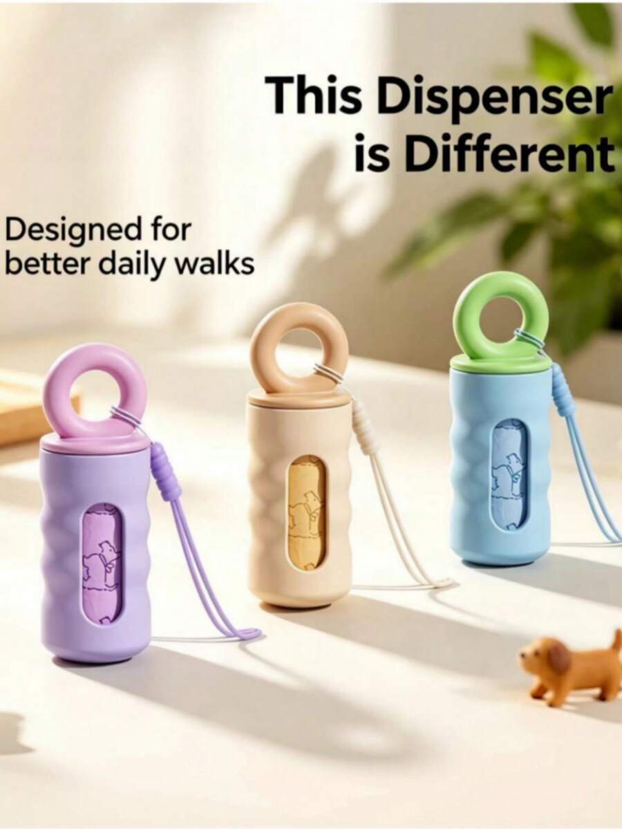 Portable Lanyard Dog Poop Bag Dispenser, Pet Waste Bag Dispenser For Dog Walking, Poop Bag Holder With Lanyard, Dog Poop Bag Storage Box, Anti-Loss Lanyard Style, [Randomly Sent New Or Old Model] - View 1