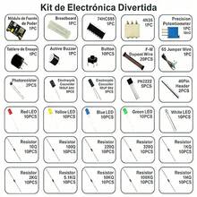 Harmei Kit De Componentes Eletrônicos 830 Uno R3 Modulo Fuente De Poder Cable De Puente 830 Tie-points Breadboard Potenciometro De Precision Resistor Compatible Con Arduino Raspberry Pi - Blanco - Ver 7