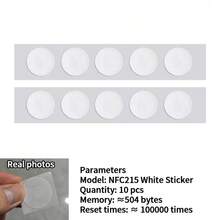 NFC Chip Sticker 215 Electronic Tag Music Wall Video Business Card Tap-To-Play Sticker Amiibo Creation - White Sticker - View 9