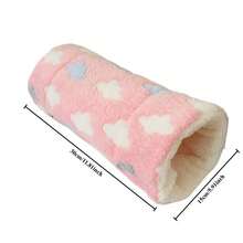 Winter Hamster Tunnel Squirrel Hammock Passage Sugar Glider Guinea Pig Plush Sleeping Bag Nest - A - View 3