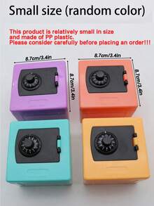 1pc All-Metal Combination Coin Bank With Detachable Coin Box + 2 Keys, Minimalist Dual-Lock Metal Coin Bank, Birthday Gift - Multicolor - View 10