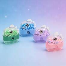 1pc Dinosaur Pencil Sharpener,Cartoon Pencil Sharpener,Mini Pencil Cutter,Portable Pencil Sharpener,Small Handheld Sharpener,Transparent Pencil Sharpener,Kids Stationery,Student School Supplies,Classroom Prize Gift - Color Style Randomized - View 4