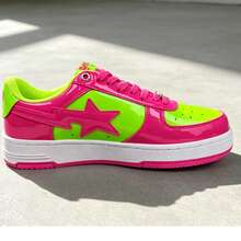 A Bathing Ape Men's Street Low-Top Sneakers BAPE STA #5 M2 Pink & Green Colorway - Multicolor - View 3