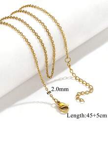 1 Pc Stainless Steel Teardrop Natural Stone Pendant, Metal Floral Charm, DIY Jewelry Accessories For Necklace & Bracelet Hand‑Making - Multicolor - View 10