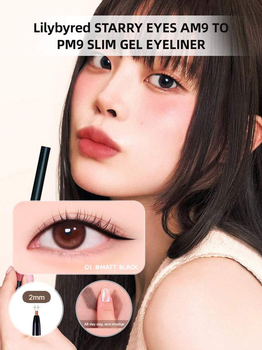 lilybyred 長效星眸細線眼線筆 - Slim 01 霧面黑 - 查看 1