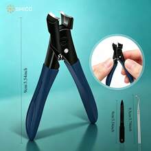 Stainless Steel Blade, Non-Slip Rubber Handle, Rust-Resistant And Durable; Firm Grip. Nail Clipper, Nail File And Nail Buffer. This Wide-Opening Nail Clipper Design Is Convenient To Use, Perfect For Thick And Hard Nails As Well As Toenails. - Blue - View 4