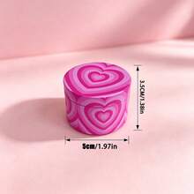 50MM-Pink Heart Style 4-Layer Zinc Alloy Metal Grinder, Portable Outdoor Herb Grinder, Perfect Gift For Girlfriend! Holiday Gift! Christmas Gift! - View 7