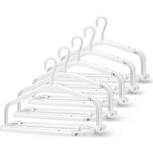 Adjustable Telescopic Towel Hanger, 360 Degree Rotating Hook Foldable Clothes Drying Rack, Portable Anti-Slip Hanger For Bathroom Laundry Room Closet Balcony Home Hotel Use, Space Saving Multipurpose, Travel Camping Outdoor, Shower Dorm Gym - View 8