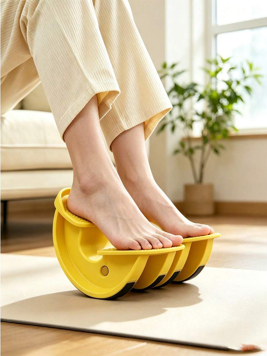 1pc Inclined Calf Stretching Board, Achilles Tendon And Ankle Stretcher, Home Use Leg Stretching Board, Multi-Function Foot Balance Board, Suitable For Muscle Massage And Yoga, Enhances Stability Training, Ideal For Home Yoga And Pilates Workouts - Multicolor - View 1