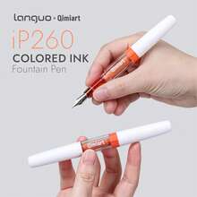Set Languo 24 buah (4 Pena + 20 Kartrid Tinta Pengganti), Seri 5 Warna, Pena Warna-warni, Ujung 0,5 mm, Sempurna untuk Menulis Sehari-hari, Kantor, Penandatanganan Bisnis, dll., Hadiah Liburan - Set - View 8