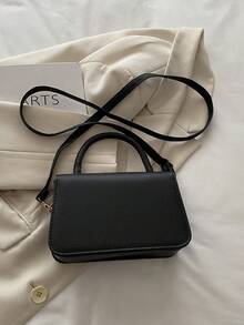 New Fashion High-End Versatile Solid Color Women's Handbag Shoulder Crossbody Bag - Black - View 7
