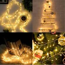 Branch-Shaped Firework LED String Lights, USB Plug-In, Switchable Warm White, Pure White & Rainbow Color, Flexible Copper Wire Lights For Flower Arrangement & Room Ambiance - Silver - View 6