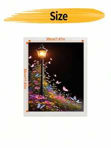 DIY Magical Lamp Post And Butterflies (Frameless 8x12 / 16x20 Inches) Paint By Numbers Kit(Acrylic) Arts & Crafts For Adult Beginners, Home Wall Decor, And Unique Holiday Gifts - Sets - View 8