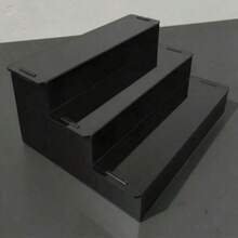Black Acrylic 3-Tier Step Display Stand, Tiered Elevated Display Rack, Desktop Organizer Display Stand For Figurines, Cosmetics, Jewelry, Cupcakes, Suitable For Home, Store, Counter - Black - View 4