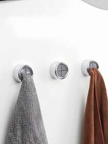 Wall-Mounted Kitchen Towel Rack, Tea Towel Holder, Bathroom Suction Cup Towel Rack, Kitchen Rag Hook, Round Towel Rack, Suitable For Bathroom, Kitchen, Home Cabinets, Garage, Home Decor Accessories - Multicolor - View 2
