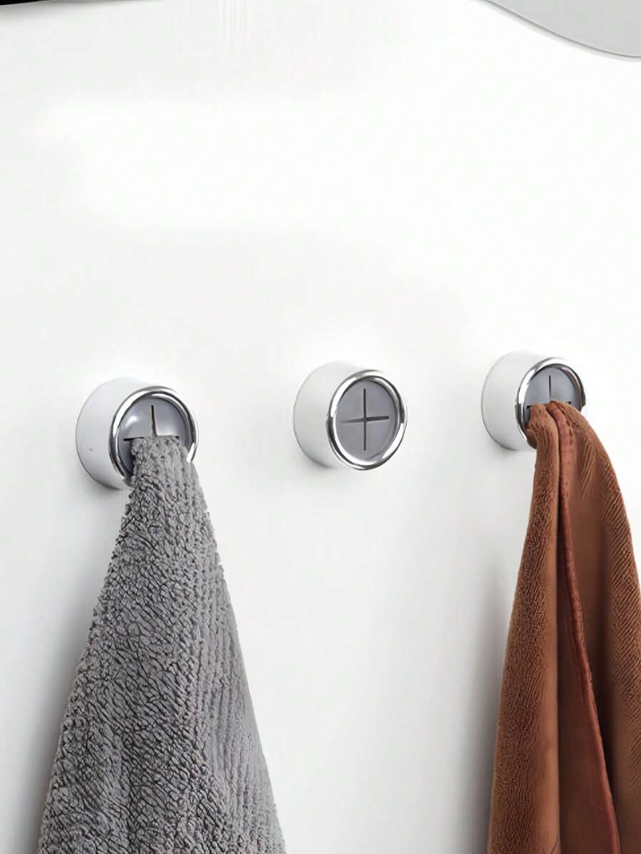 Wall-Mounted Kitchen Towel Rack, Tea Towel Holder, Bathroom Suction Cup Towel Rack, Kitchen Rag Hook, Round Towel Rack, Suitable For Bathroom, Kitchen, Home Cabinets, Garage, Home Decor Accessories
