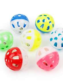 15pcs/10pcs/5pcs/1pc Bird Bell Ball Toy, Jingle Sound Diameter 3.8cm (1.5 Inch), Colorful Cat Teaser Bird Teaser Dog Parrot Toy Ball, Built-In Bell, Interactive Bird Cage Toy, Suitable For Budgies, Lovebirds, Small Birds, Pet Holiday Gift - View 12