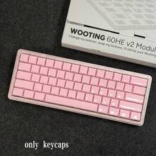 132顆果凍粉側刻鍵帽，PBT材質，MDA高度，水晶鍵帽，兼容Cherry/Gateron MX軸，高品質耐磨不褪色不油膩 - 查看 5