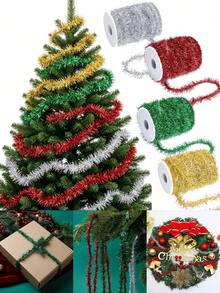 1 Roll Christmas Metal Garland - 4 Colors Length, Suitable For Christmas Tree, Birthday Party, Wedding, And Other Holiday Decorations. - Multi-color - View 4