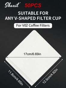 shoxil 50/100/150/200 lembar Filter Kertas Kopi Sekali Pakai Bentuk Persegi, Lembaran Filter Sekali Pakai untuk Seduh Kopi Tetes Manual, Praktis untuk Rumah, Dapur, Kantor, dan Berkemah, untuk Barista Rumahan dan Penikmat Kopi Harian - Putih - View 14