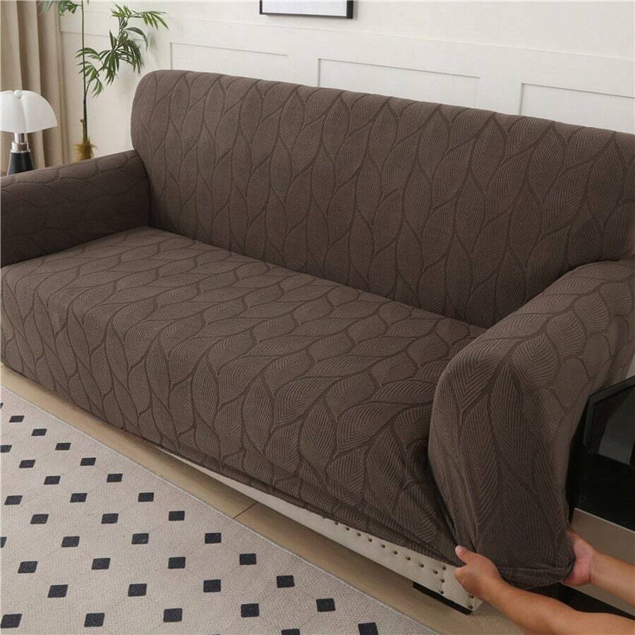 Thick Jacquard Sofa Cover Complete Set For Sofa Covers, European-Style Household Model, 1/2/3/4 Seat Sofa Protection Cover With Elastic Bottom And Edge Wrapping, Suitable For Pet-Owning Families