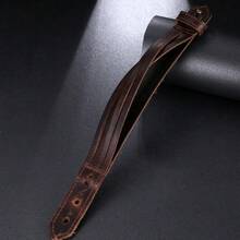 2 chiếc vòng tay bản rộng vân nổi phong cách vintage, phù hợp cho nam mặc hàng ngày, thể thao, thời trang thường ngày, quà tặng tinh tế cho nam - màu nâu - Xem 5