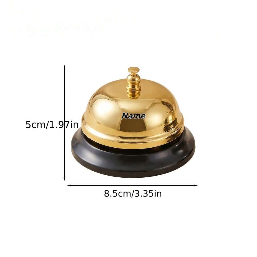 1pc Gold Call Bell, Creative Bar Dining Bell, Hand-Rung Desk Bell, Pet Bell, Ringer, Push Bell, Restaurant, Bar And Hotel Use/Service Bell - Durable Food Service Call Bell, No Battery Required, Suitable For Home, Kitchen, Front Desk (Halloween, Christmas Decoration)