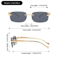 [HOYNI] Brand Design Fashion Rimless High-End Eyewear, Suitable For All Seasons, Elegant High-End Unisex Glasses, Fashion Gift - Fashion Accessory - Multicolor - View 5