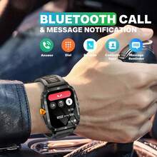 ساعة رياضية ذكية جديدة 2026 بحجم 2.01 بوصة، ساعة ذكية للجنسين، بطارية كبيرة بسعة 350 مللي أمبير، حساب السعرات الحرارية، أوضاع رياضية متعددة، إشعارات الرسائل والمكالمات، ساعة ذكية متعددة الوظائف، ساعة ذكية بأسلوب رياضي متوافقة مع أندرويد وiOS - الأسود - مشاهدة 7