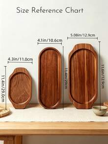 Rosewood Tray, Wooden Tray, Kitchen Supplies, Two Sizes Available, Wooden Display Tray, Can Store And Hold Candy, Snacks, Dried Fruits, Tableware, Cakes And Desserts; Multi-Functional Desktop Display Tray, Suitable For Kitchen, Birthday Platter, Home Decor, Coffee Table And Home Decoration, Also Applicable For Holidays, Beach, Bedroom And Other Multiple Scenes. - View 11
