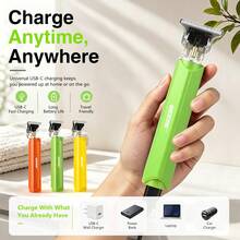 WEEME 1pc Professional Men's Wireless Electric Foil Shaver, USB-C Charging, With Sideburn Trimmer, Portable Precision Grooming Tool, Suitable For Home And Travel - Multicolor - View 8