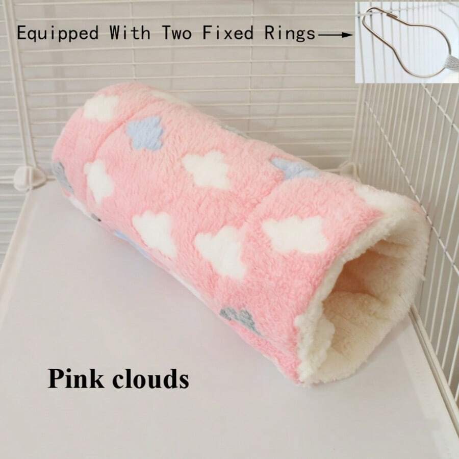 Winter Hamster Tunnel Squirrel Hammock Passage Sugar Glider Guinea Pig Plush Sleeping Bag Nest