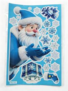Christmas Stickers Blue Dream Crystal Ball Glass Decal Shopping Mall Window Display Scene Decoration Santa Claus Static Cling Stickers Christmas Home Decor Stickers - 1PC - View 14