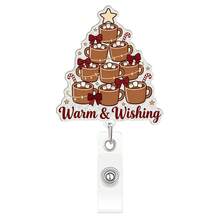 1pc Christmas Office Staff Holiday Atmosphere Decorative Retractable Badge Reel Clip - Multicolor - View 13