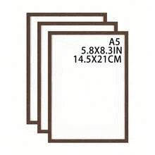 Mosearon 一套包含30x40厘米相框、12x16英寸证书框、A4海报框（不含衬垫）、亚克力透明面板，适用于客厅、卧室、照片墙装饰，棕色相框仅用于展示照片。 - 棕色 - 查看 23