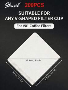 shoxil 50/100/150/200 lembar Filter Kertas Kopi Sekali Pakai Bentuk Persegi, Lembaran Filter Sekali Pakai untuk Seduh Kopi Tetes Manual, Praktis untuk Rumah, Dapur, Kantor, dan Berkemah, untuk Barista Rumahan dan Penikmat Kopi Harian - Putih - View 11