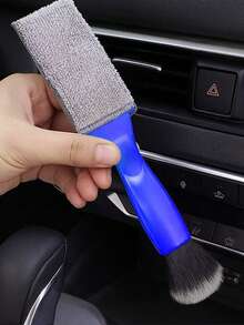 Soft Bristle Car Interior Cleaning Brushes, Equipped With Car Trash Cans And Garbage Bags, Plastic Material, Suitable For Dashboard, Keyboard, Jewelry Cleaning, Home And Car Use, Ergonomic Handle Cleaning Brush - One Size Fits All - View 9
