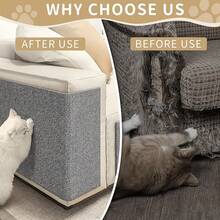 Cuttable DIY Self-Adhesive Cat Scratching Mat, Wear-Resistant Anti-Scratch Furniture Protector Pad, Easy To Install, For Sofa, Door, Table & Chair, Pet Holiday Gift - one-size - View 8