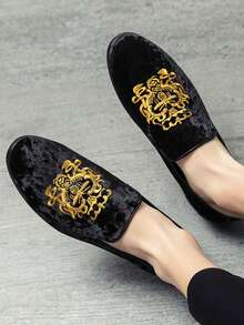 New Men's Loafers, Minimalist Solid Color, Suede, Low-Top, Fashionable British Style, Soft Sole, Comfortable Casual Shoes, Suitable For Parties, Banquets And Vacations. [Product Size Runs Small, Please Choose Appropriate Size] - Black - View 9