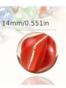 Set Bola Kaca Warna-warni 10/20/30/40 buah, Kelereng Cerah 14mm untuk Dekorasi Akuarium, Pengisi Pot Bunga, Lintasan Bola Permainan Meja, Manik-manik Dekoratif yang Menyenangkan - MultiWarna - View 5