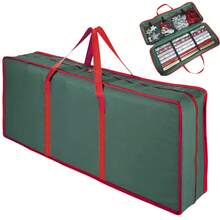 Christmas Gift Packaging Storage Box With Storage Function - Large Capacity Plastic Storage Bin With Lid, 32.28x13.39x5.12 Inches, With Lid And Label Compartments, For Packaging, Gift Wrapping Storage - Multicolor - View 9