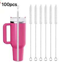 40/30/20oz Cup Reusable Straw Cleaning Brush, Suitable For 12mm Diameter Pipes, Also Applicable To Water Bottles And Tubular Items - Multicolor - View 22