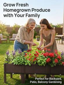 Outdoor Storage Box, Cabinet, And Shelf - 1 Pc Square Raised Planter Box - View 4