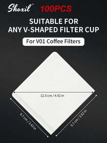 shoxil 50/100/150/200 lembar Filter Kertas Kopi Sekali Pakai Bentuk Persegi, Lembaran Filter Sekali Pakai untuk Seduh Kopi Tetes Manual, Praktis untuk Rumah, Dapur, Kantor, dan Berkemah, untuk Barista Rumahan dan Penikmat Kopi Harian - Putih - View 10