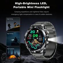 SENBONO LED Flashlight Smart Watch For Men, 1.7-Inch Touch Screen, Answer/Make Call, 1000mAh Battery, Heart Rate/Sleep Monitoring, Fitness Tracker, Activity Tracker, Message Reminder Smartwatch, Best Gift For Men Women Family - View 4