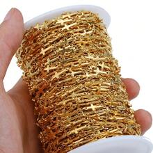 1m Fashion Cross Pendant Bead Chain For DIY Necklace Bracelet Making Accessories Gold DIY Chain Material - DIY Chain - View 7
