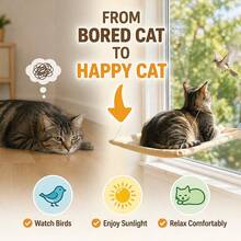 Cat Hammock Hanging Cat Bed Cat Nest Kitten Climbing Frame Sun Window Seat Bed Weight Capacity 15kg - one-size - View 3