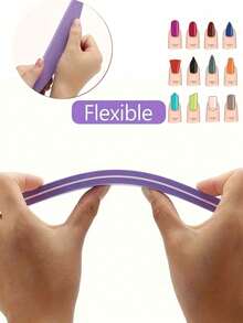 10/5/1pc Purple/Pink Multi-Specification Sponge Nail File Set, Sponge Nail Polishing File, Soft And Durable, Easy To Grip, Suitable For Nail Trimming And Polishing - Multicolor - View 6