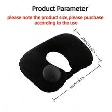 Bantal Leher Tiup untuk Perjalanan Mobil – Bantal Penopang Leher Berbentuk U Portabel untuk Mengemudi, Perjalanan Jauh & Tidur Siang di Kantor, Sandaran Kepala & Leher Ergonomis dengan Katup Pengisian Cepat - MultiWarna - View 4